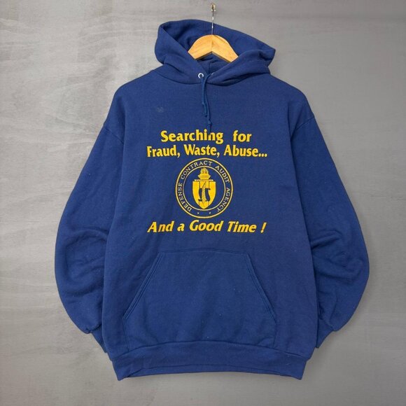 Vintage DCAA Defense Contract Audit Agency 90s Hoodie Sweatshirt XL - Picture 1 of 6